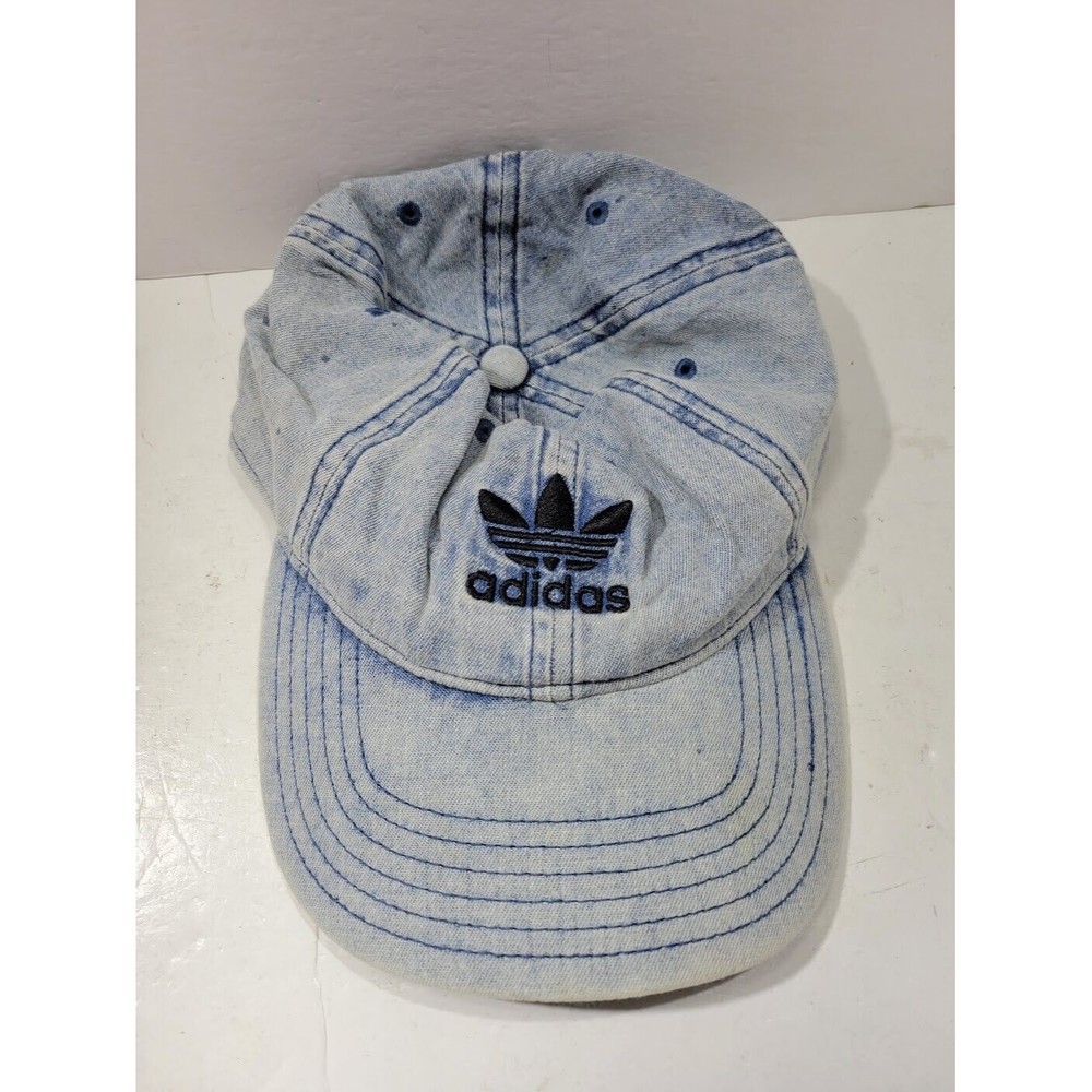 Adidas Washed Blue Denim Hat With Adjustable Strap
